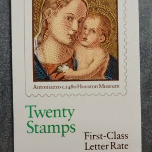 Scott #BK193 (2578a) Madonna (Mary, Christmas) Booklet of 20 Stamps - MNH PC#8