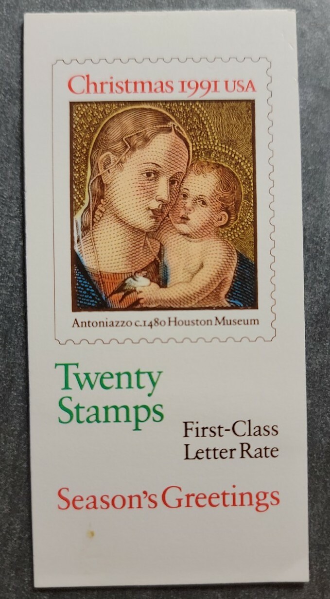 Scott #BK193 (2578a) Madonna (Mary, Christmas) Booklet of 20 Stamps - MNH PC#8