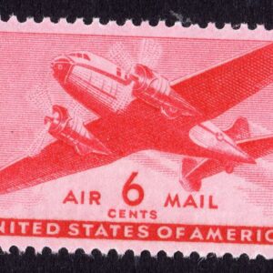Scott #C25 Twin Motored Transport Plane Single Stamp - MNH