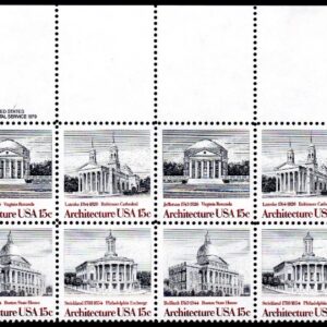 Scott #1782a (1779-82) Architecture Plate Block Of 16 Stamps - MNH P#39035 UR