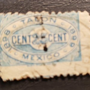 Stamp Latin America Mexico 25 cent talon Revenue