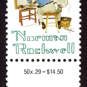 Scott #2839 29¢ Norman Rockwell Single Stamp w/Price Selvage - MNH