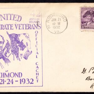 Scott #708-709 United Confederate Veterans Richmond VA June 1932 Cover