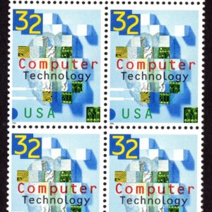 Scott #3106 Computer Technoloty Block of 4 Stamps - MNH w/Selvage