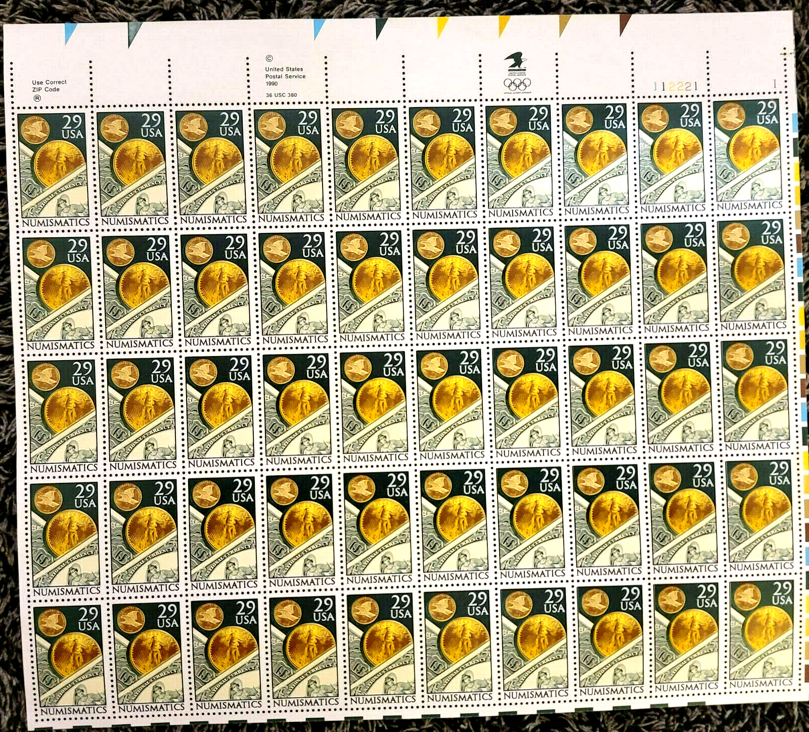 Scott #2558 Numismatics (Coin Collecting) Sheet of 50 Stamps - MNH