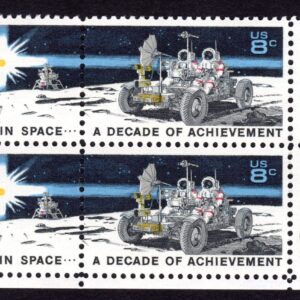 Scott #1435b Space Achievement on Moon Zip Block of 4 Stamps - MNH