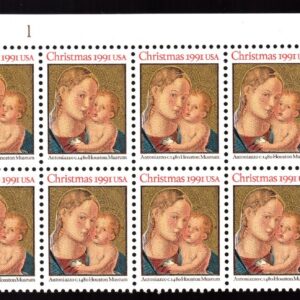Scott #2578 Madonna & Child (Antoniazzo) Plate Block of 14 Stamps - MNH P#1111-1
