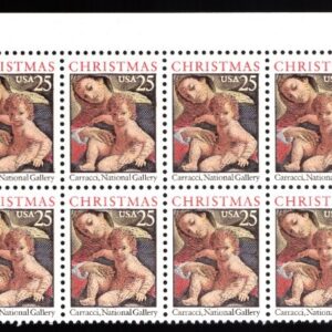 Scott #2427 Madonna (Carracci) Plate Block of 20 Stamps - MNH UR