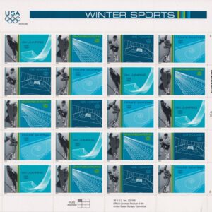 Scott #3555a Winter Sports (Hockey) Sheet of 20 Stamps - MNH
