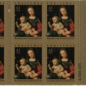 Scott #4206a Madonna & Child (Luini) 41¢ Booklet Pane of 8 Stamps - MNH