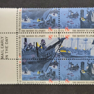 Scott 1480-1483 Boston Tea Party (Revolutionary War) 6 Stamp Block MNH
