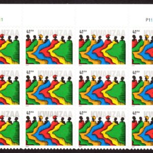 Scott #4119 Kwanzaa Plate Block of 12 Stamps - MNH Top
