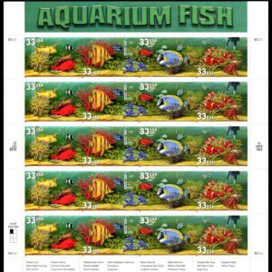 Scott #3320b (3317-3320) Aquarium Fish (Nemo) Sheet of 20 Stamps - MNH P#B2222
