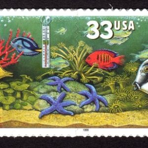 Scott #3320b (3317-20) Aquarium Fish Strip of 4 Stamps MNH w/Price & copy Selvag