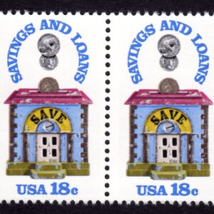 Scott #1911 Savings & Loan Pair of Stamps - MNH