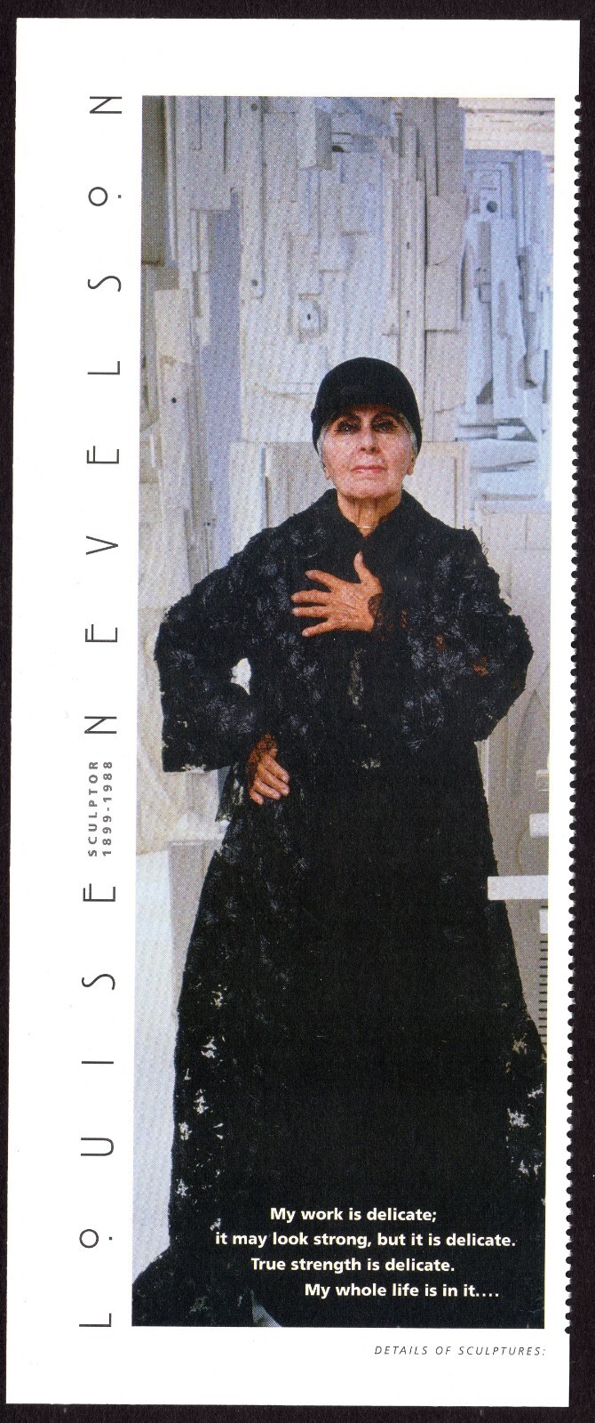 Scott #3383a (3379-83) Louise Nevelson Title Picture - No Stamps