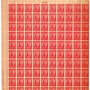 Scott #690 General Pulaski Sheet of 100 Stamps - MNH P#20426 Separation