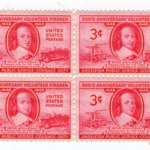 Scott #971 Peter Suyvesant Fire Engines (Fire Truck) Block of 4 Stamps - MNH