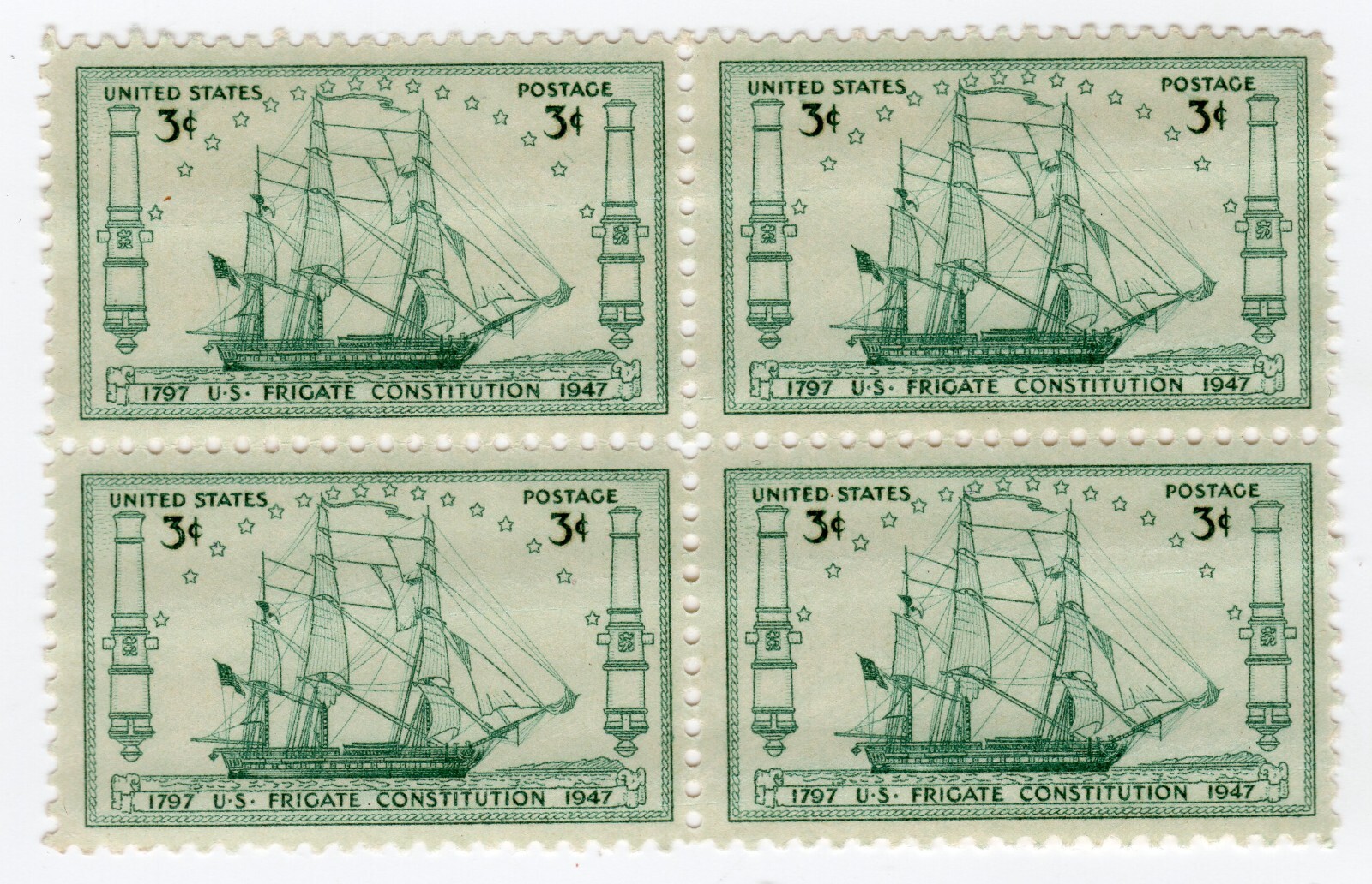 Scott #951 Frigate Constitution Block of 4 Stamps - MNH