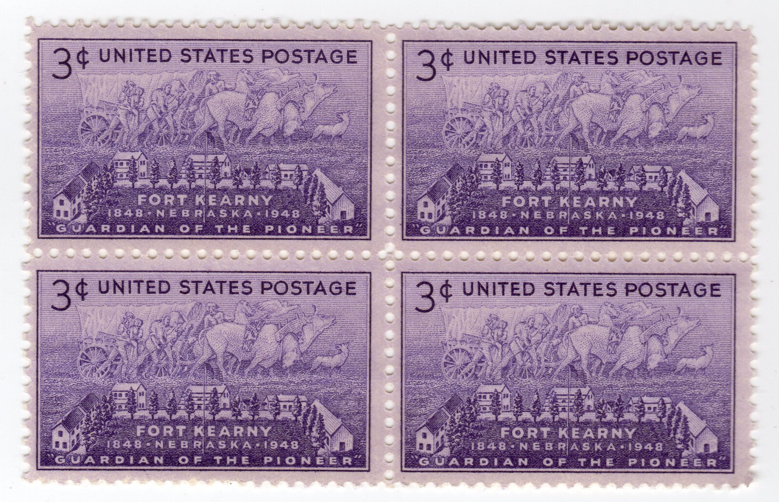 Scott #970 Fort Kearny Block of 4 Stamps - MNH
