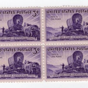 Scott #950 Utah Block of 4 Stamps - MNH