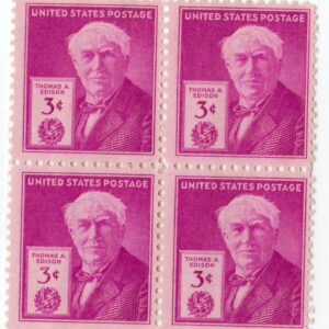 Scott #945 Thomas Edison Block of 4 Stamps - MNH