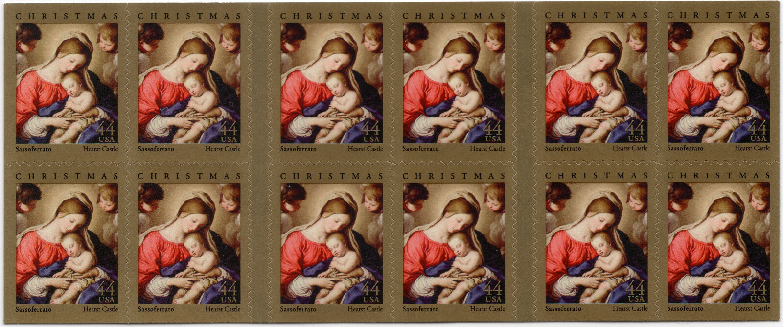 Scott #4424a Christmas Madonna (Sassoferrato) Booklet of 20 Stamps - MNH