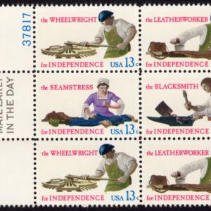 Scott #1717-1720a Skilled Colonial Workers Mail Early Block of 6 Stamps - MNH
