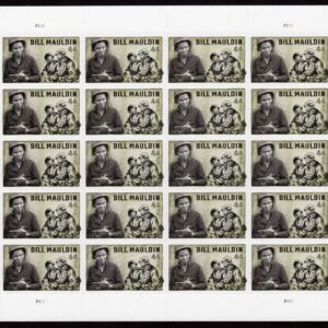 Scott #4445 Bill Mauldin War Cartoonist Sheet of 20 Stamps - MNH