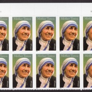 Scott #4475 Mother Teresa Plate Block of 10 Stamps - MNH Top