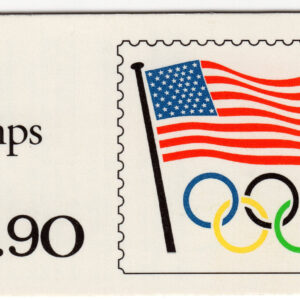 Scott #BK186 29¢ Flag & Olympic Rings Booklet of 10 Stamps - MNH