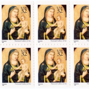 Scott #3003A Christmas Madonna (Giotto) Booklet Pane of 10 Stamps w/Tab - MNH