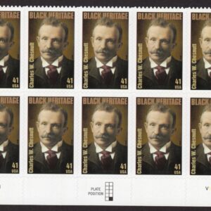 Scott #4222 Charles Chesnutt (Black Heritage) Plate Block of 10 Stamps - MNH