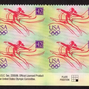 Scott #4334 China Beijing Gymnastics Olympics Plate Block of 8 Stamps - MNH