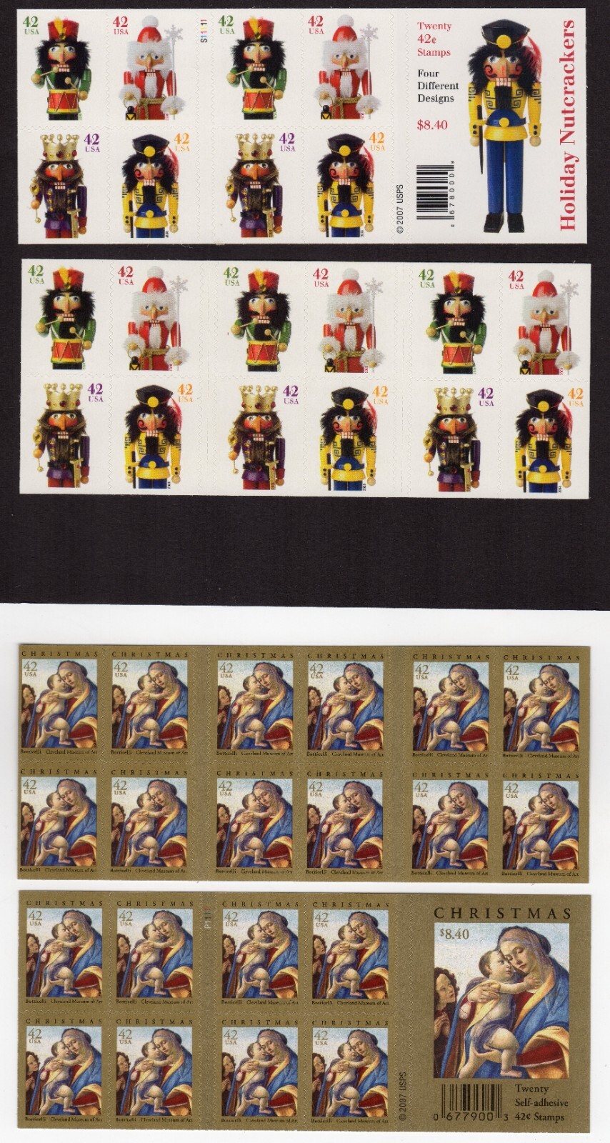 Scott #4359-4363b (4360) Madonna Nutcrackers Booklets of 20 Stamps - MNH