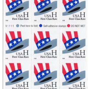 Scott #3268c Hat H Stamp Booklet Pane of 20 Stamps - MNH P#V1111