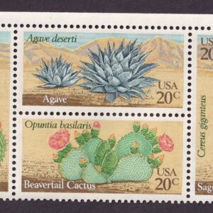 Scott #1945a (1942-45) Cactus (Desert) Block of 4 Stamps - MNH