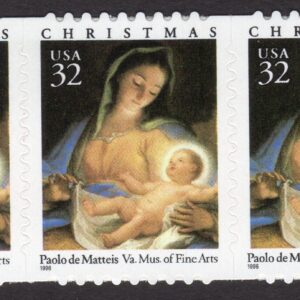 Scott #3112 32¢ Madonna (Matteis) Booklet Strip of 3 Stamps - MNH