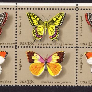 Scott #1715a (1712-15) Butterflies Block of 6 Stamps - MNH