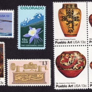 Scott #1704-1705-1709a-1710-1711 Washington Colorado Recording Single Stamps MNH