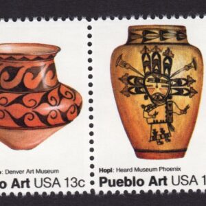Scott #1709a (1706-09) Pueblo Art 13¢ Strip of 4 Stamps - MNH Zia 1st