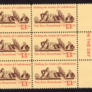 Scott #1726 Articles of Confederation Mail Early Block of 6 Stamps - MNH