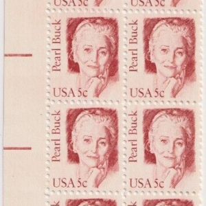 Scott #1848 Pearl Buck (Sai Zhenzhu) Plate Block of 20 Stamps - MNH P#1 UL PC#8
