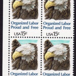 Scott #1831 Organized Labor Block of 4 Stamps - MNH