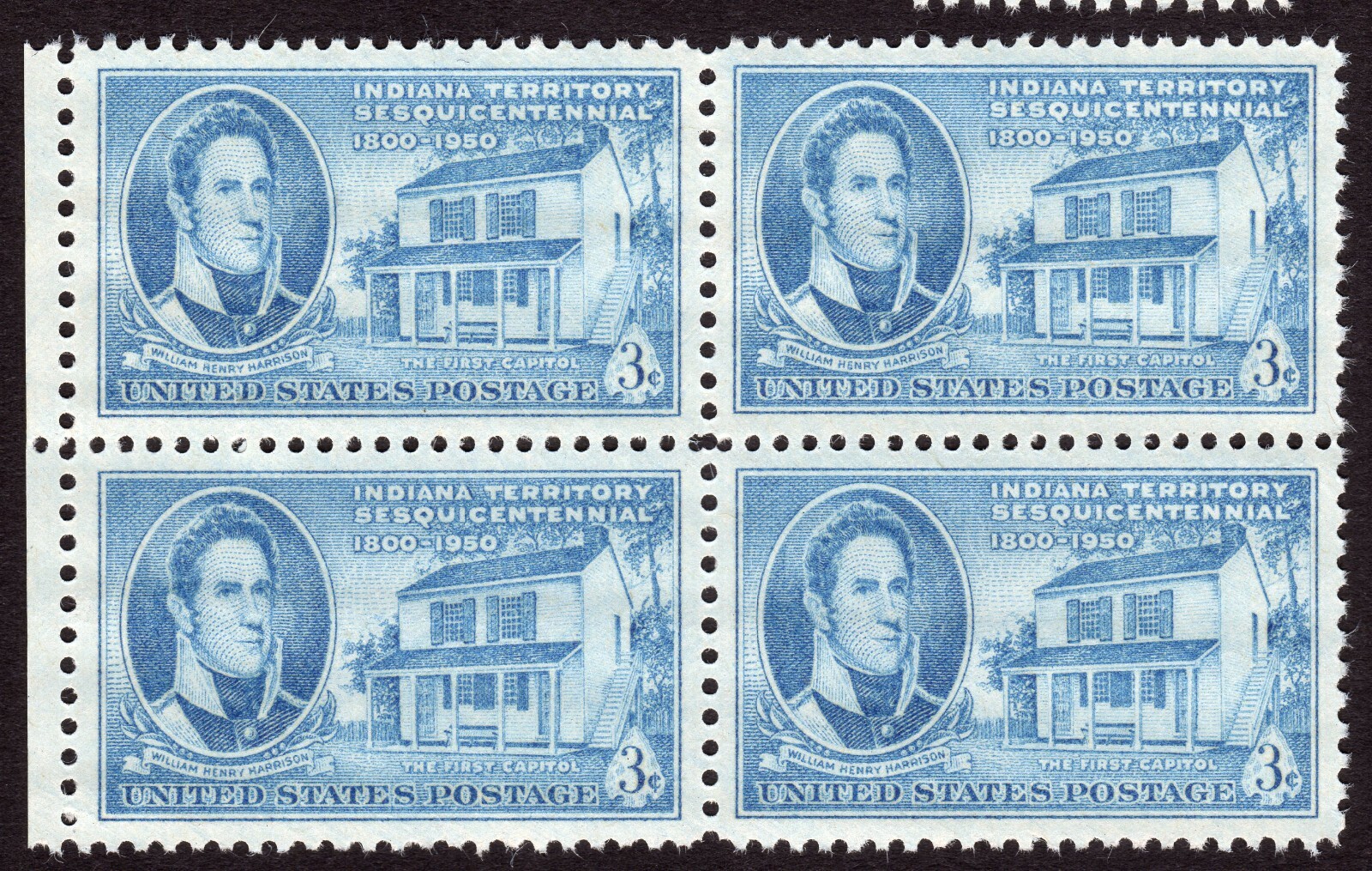 Scott #996 William Henry Harrison Indiana Block of 4 Stamps - MNH