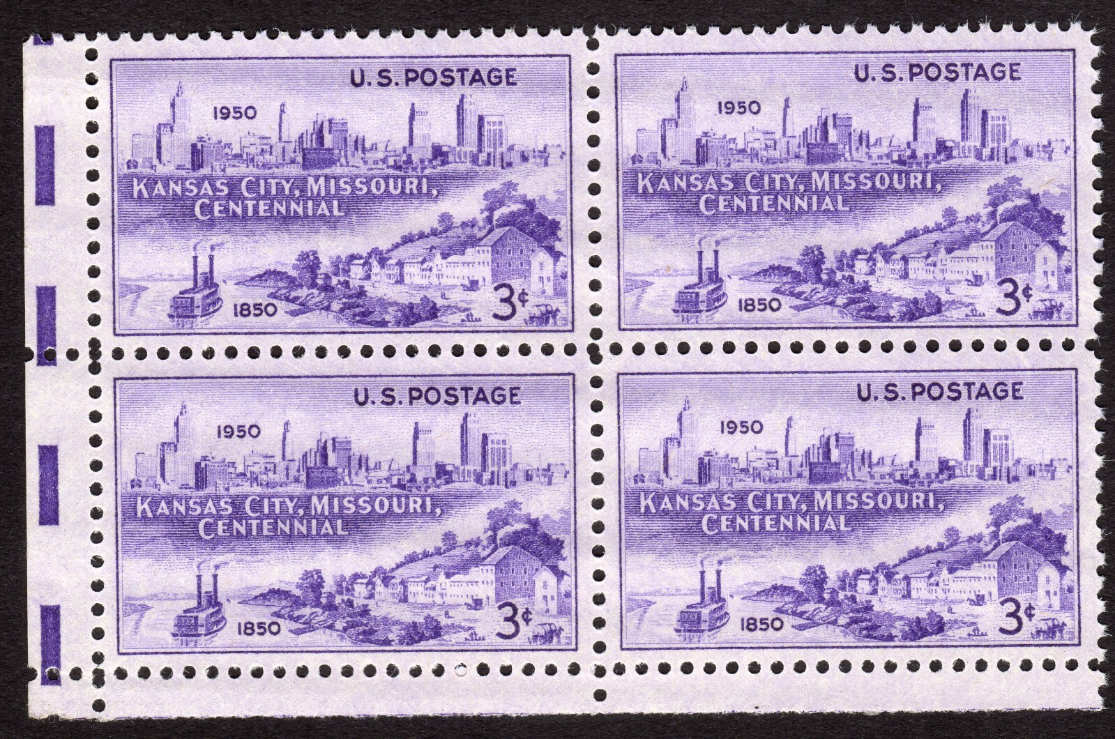 Scott #994 Kansas City Missouri Block of 4 Stamps - MNH