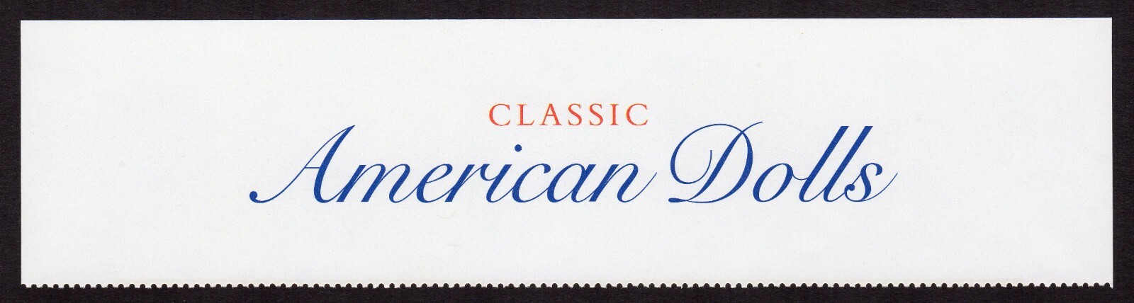 Scott #3151 American Dolls Title Strip - No Stamps