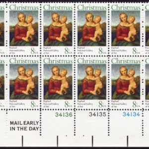 Scott #1507 Madonna Plate Block of 20 Stamps - MNH LR
