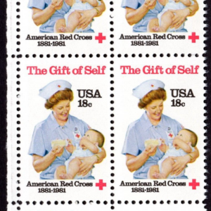 Scott #1910 Gift Of Self (Red Cross) Plate Block of 4 Stamps - MNH