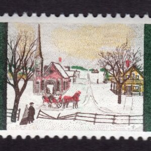 Scott #1384 Winter Sunday in Norway, Maine Single Stamp - MNH